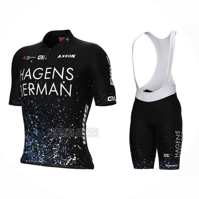2023 Cycling Jersey Hagens Berman Axeon Black Short Sleeve And Bib Short